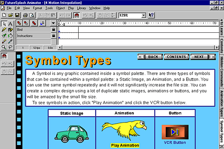 FutureSplash Animator – Symbol Types