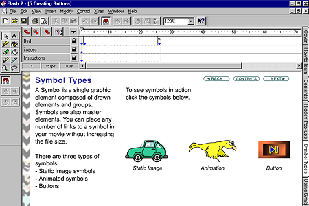 Macromedia Flash 2.0 – Symbol Types