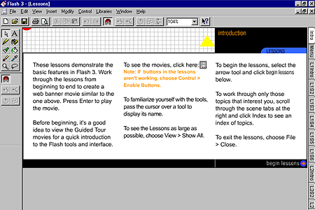 Macromedia Flash 3.0 – Lessons