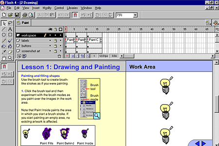 Macromedia Flash 4.0 – Lesson Drawing