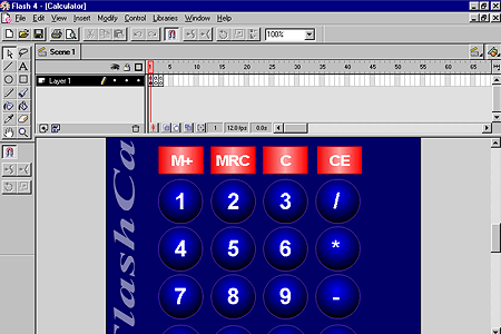 Macromedia Flash 4.0 – Calculator