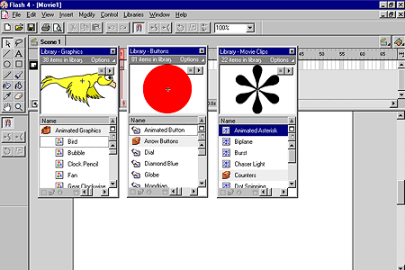 Macromedia Flash 4.0 – Libraries