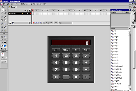Macromedia Flash 5.0 – Calculator