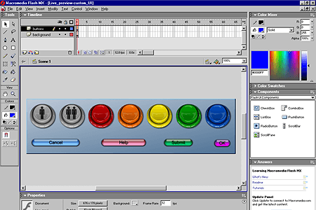 Macromedia Flash MX – UI Buttons