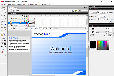 Macromedia Flash MX 2004 – Quiz Component