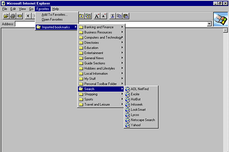 Internet Explorer 2.0 – Favorites