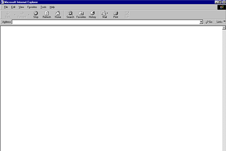 Internet Explorer 5.0 – Empty page