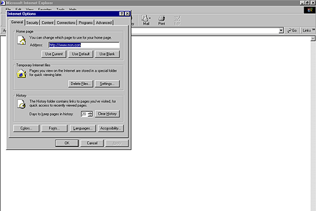 Internet Options
