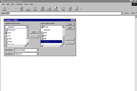 Customize Toolbar