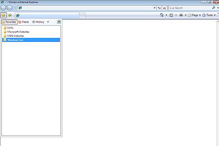 Internet Explorer 7.0 – Favorites