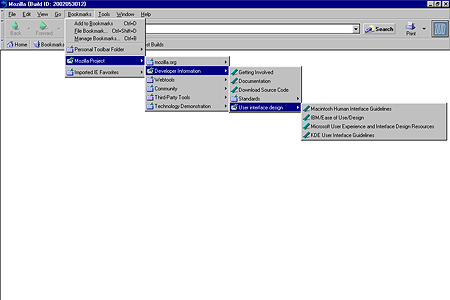 Mozilla 1.0 – Bookmarks