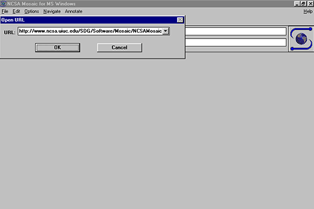 NCSA Mosaic 1.0 – Open URL