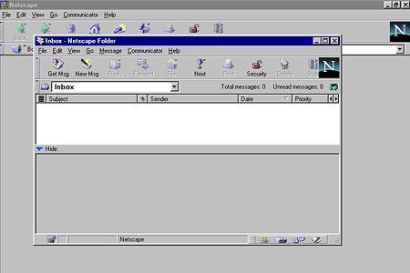 Netscape Communicator 4.01 – Inbox