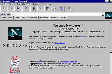Netscape Navigator 3.04 Gold | Web Design Museum