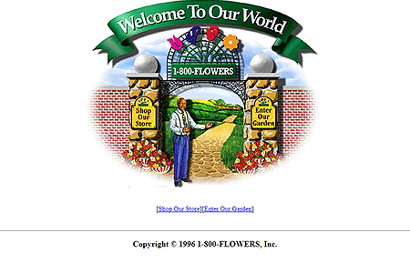 1-800-Flowers website in 1996