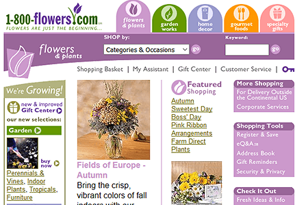 1-800-Flowers.com website in 1999
