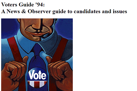 Voters Guide '94 website in 1994