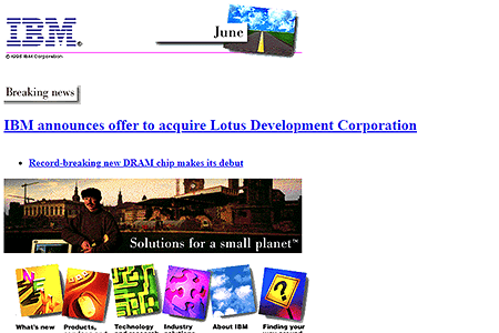 IBM website in 1995