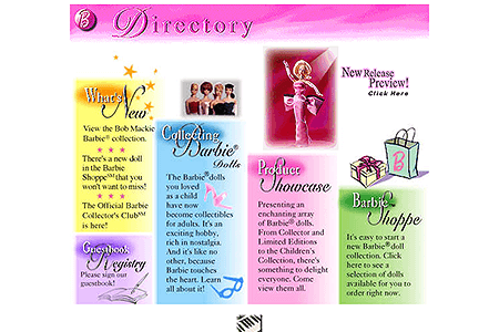 Barbie website in 1996