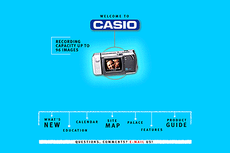 Casio website in 1996