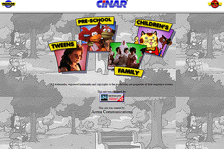 Cinar website in 1996