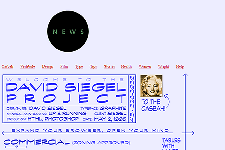 David Siegel's Home Page in 1996