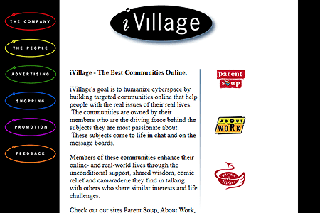 iVillage website in 1996