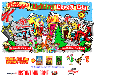 Kellogg's website in 1996