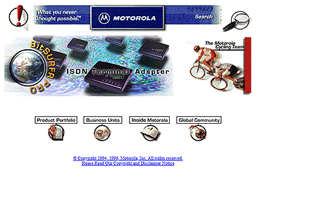 Motorola website in 1996