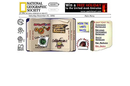 National Geographic website in 1996