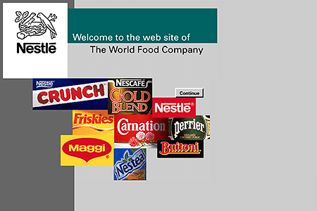 Nestlé website in 1996