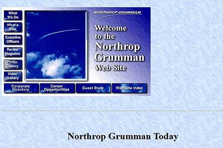 Northrop Grumman Corporation website in 1996