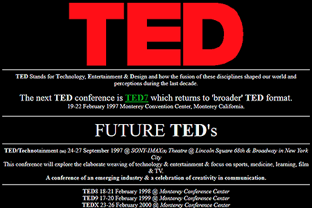 TED Conferences website in 1996