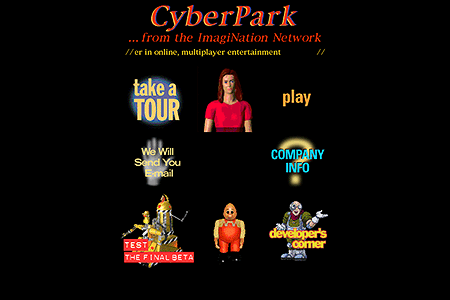 The ImagiNation Network website in 1996