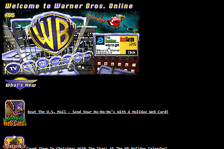 Warner Bros. website in 1996