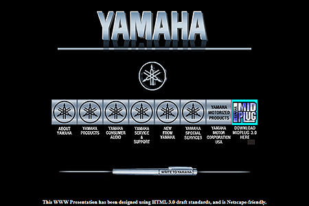 Yamaha website in 1996