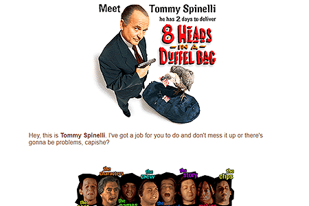 8 Heads in a Duffel Bag website in 1997