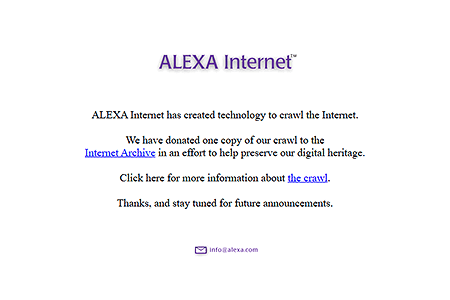 Alexa Internet website in 1997