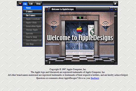 AppleDesigns website in 1997