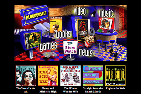 Blockbuster website in 1997