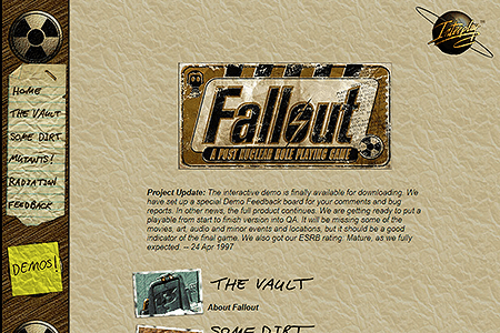 Fallout website in 1997