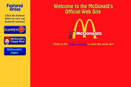 McDonald’s website in 1997