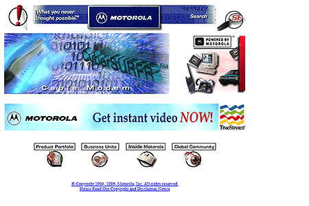 Motorola website in 1997