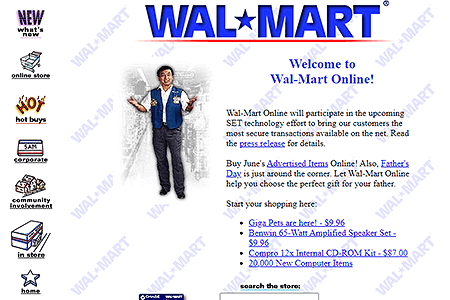 Walmart website in 1997