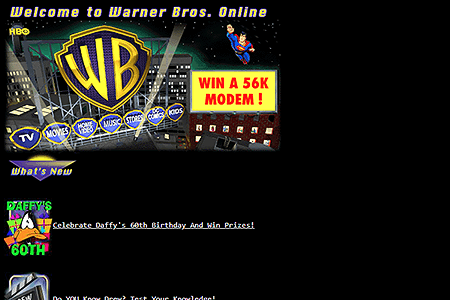 Warner Bros. website in 1997