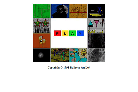 Bullseye Art flash website in 1998