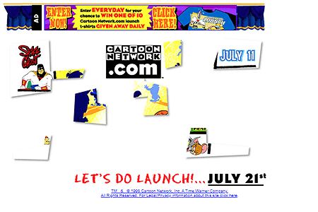 Cartoon Network website in 1998