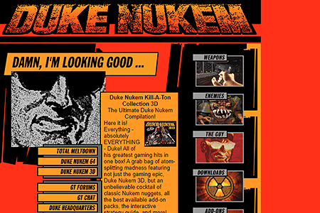 Duke Nukem website in 1998