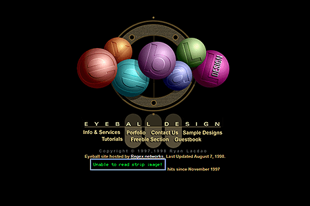 Eyeball Design website in 1998