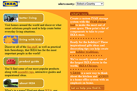 IKEA website in 1998